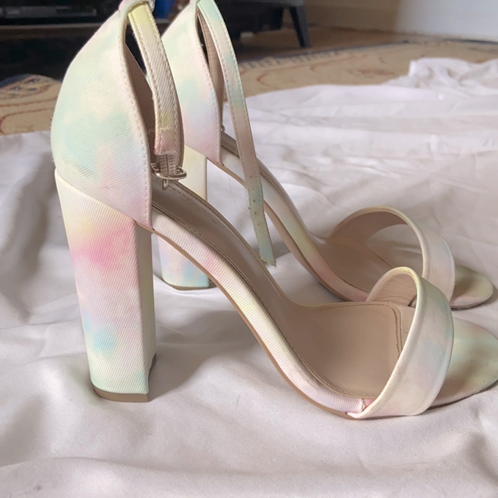 Just Fab Bundle! tie dye heels and Kasia sandal